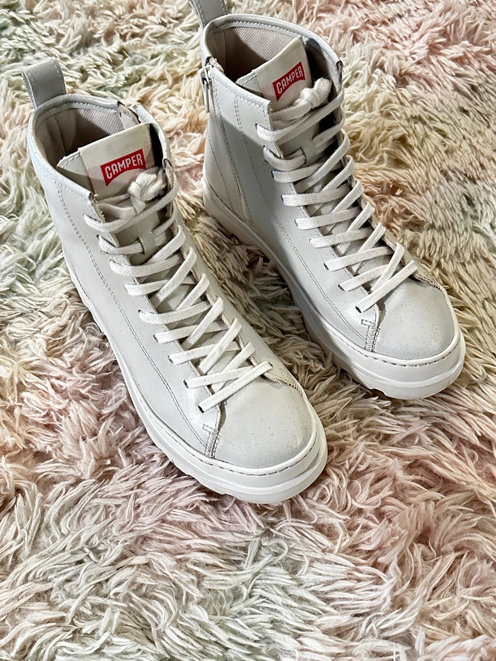 Camper Brutus White MIRUM® Ankle Boots for Women Size 38 - Picture 8 of 14